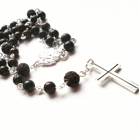 Jasper/lava handmade rosary - Picture 1 of 3